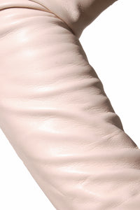 Nude colour Long Leather Gloves by Ines