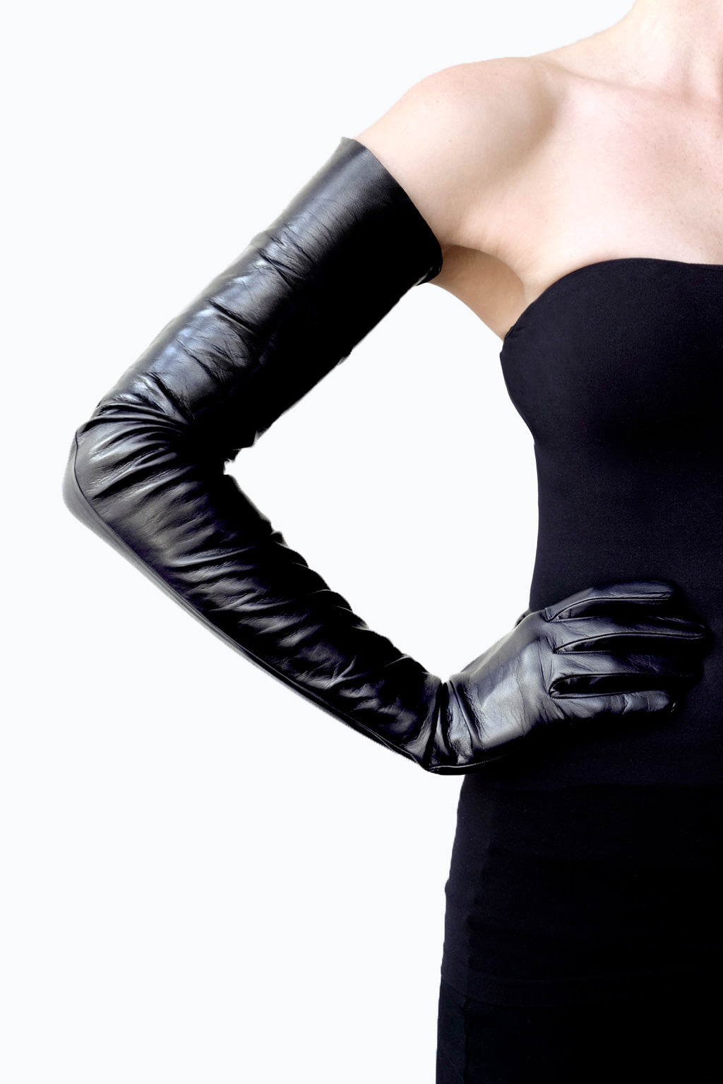 SIGNATURE SHOULDER HIGH LEATHER GLOVES by INES Ines Gloves SIGNATURE SHOULDER HIGH LEATHER GLOVES by INES Ines Gloves