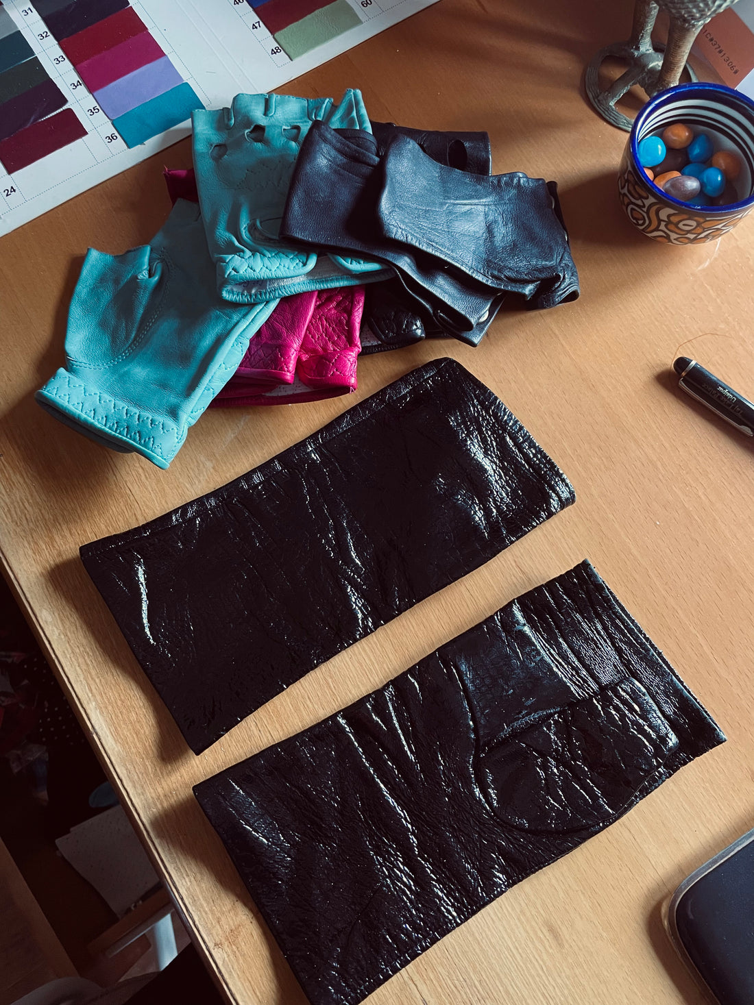 "My first glove design? I just cut off the fingers."