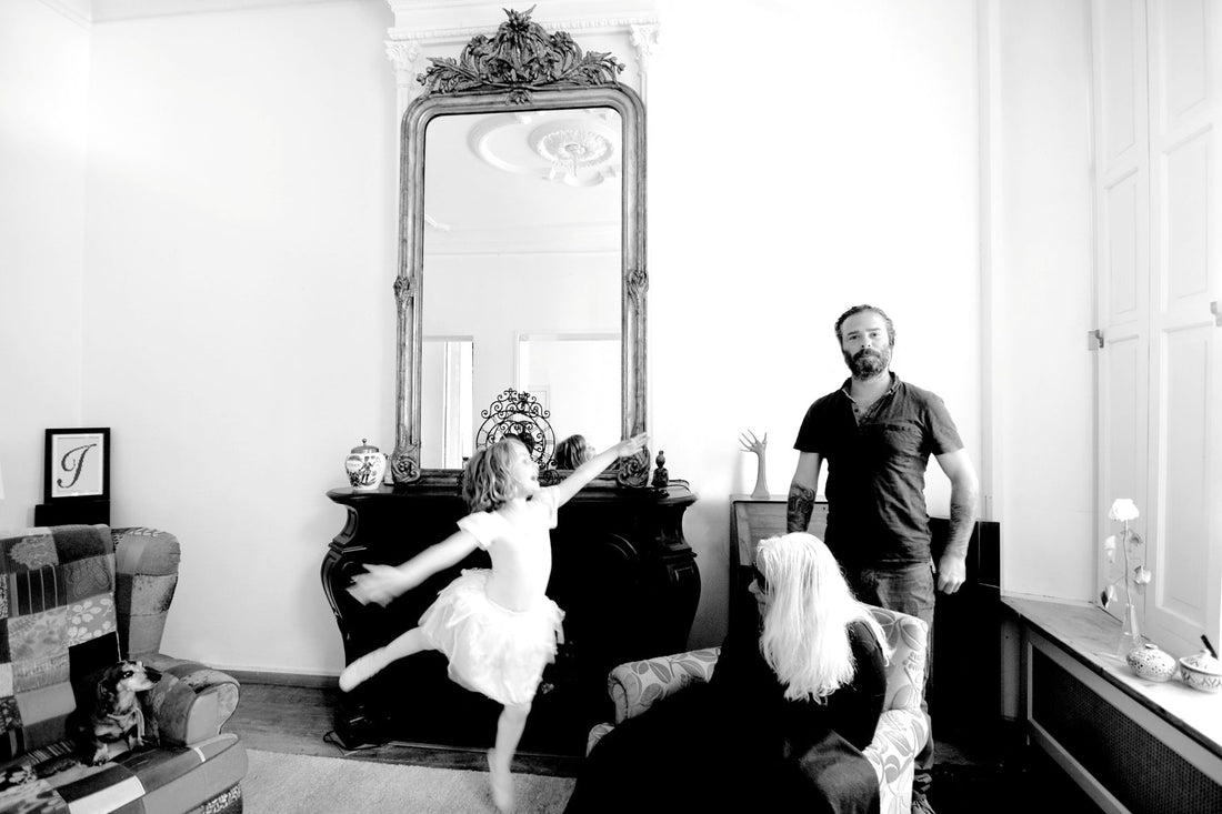 We are dancing with leather gloves