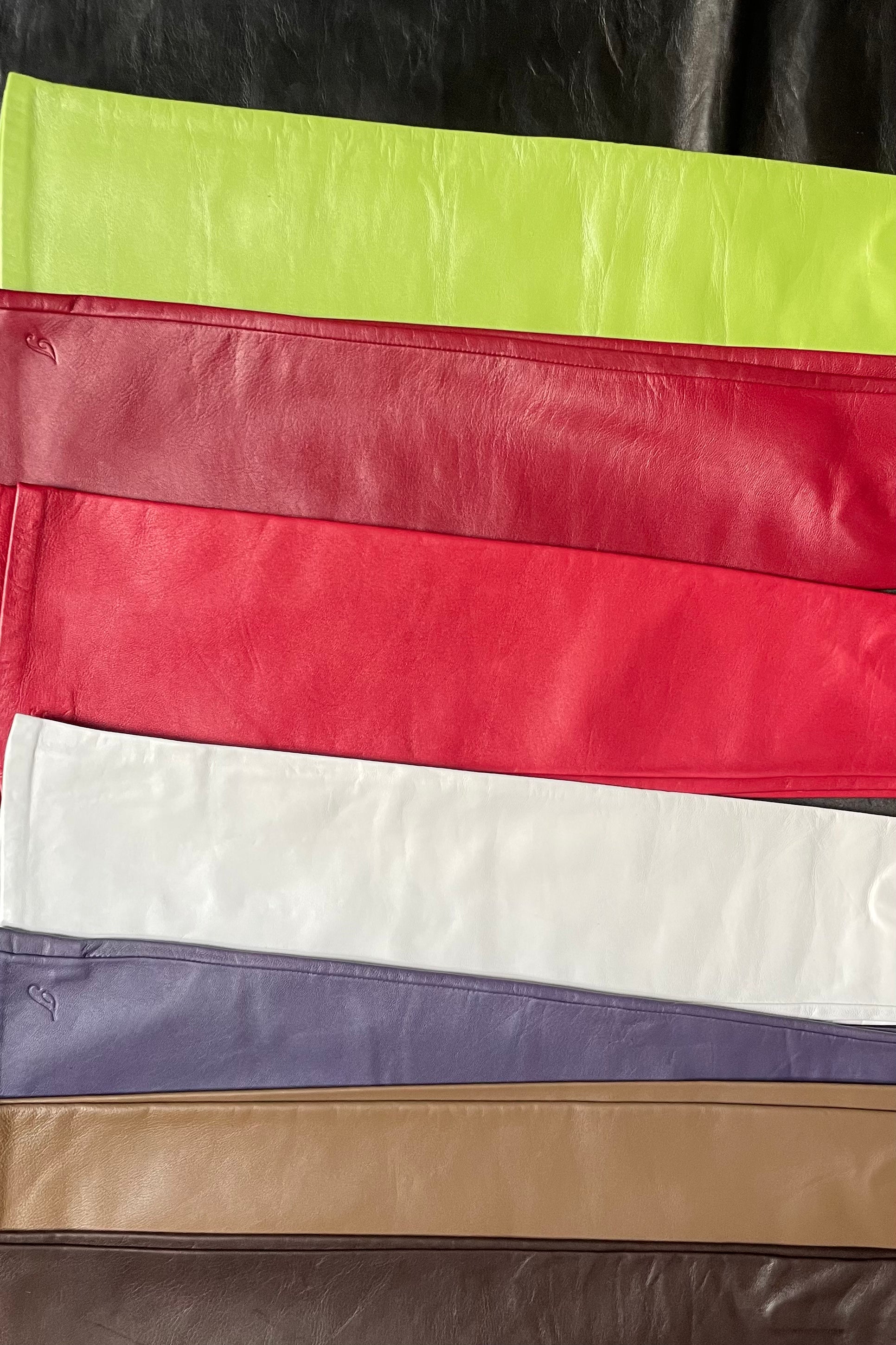 Ines Vintage - Elegant long leather gloves