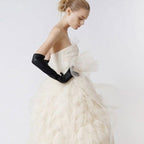 Ines Vintage - Elegant long leather gloves