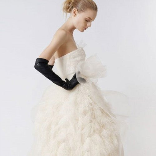 Ines Vintage - Elegant long leather gloves