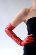 Ines Vintage - Elegant long leather gloves