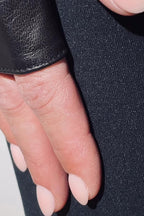 Fingerless leather opera gloves