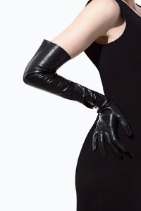 LEATHER GLOVES - Black