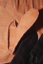 Hand-stitched Cork Unlined Peccary Unlined gloves for men by Ines